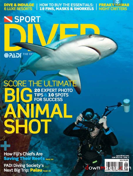 Cover of one of Sport Diver's magazines. 