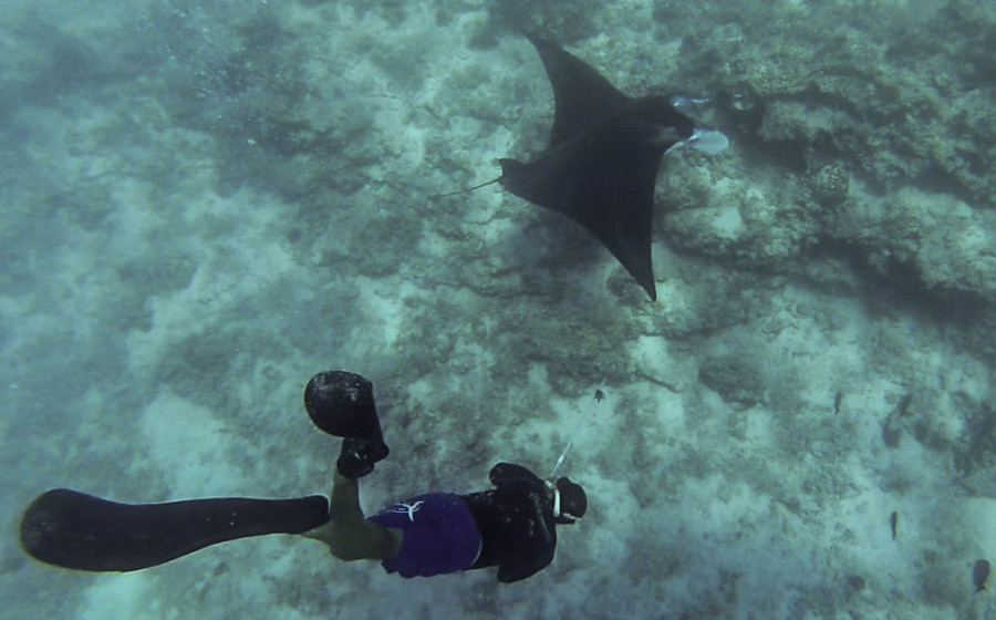 Robbie getting underside footage for ID