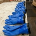 Stacks of dry gloves